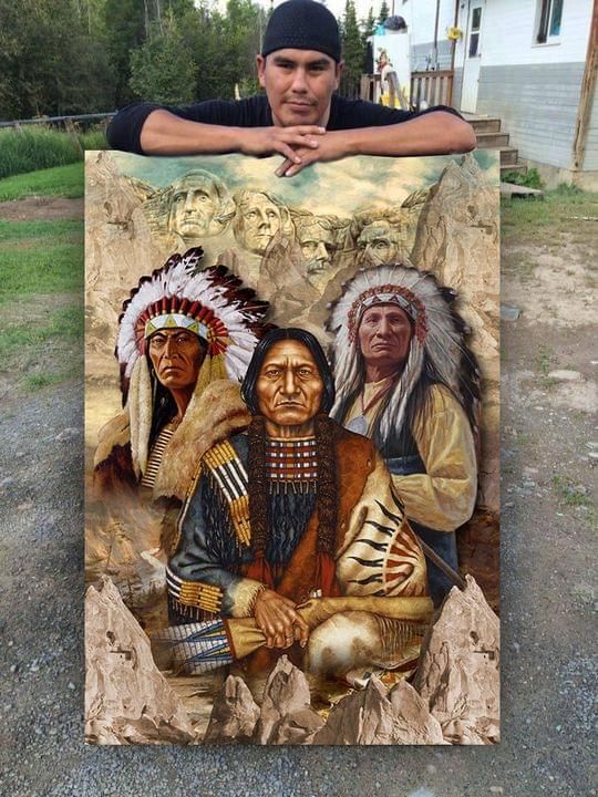 Native American Indigenous Man Canvas Wall Art PANCV00646