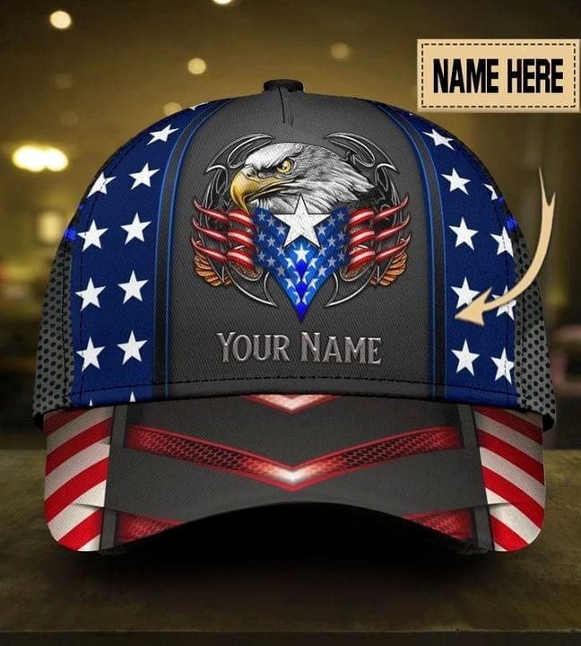 Personalized Eagle American Flag Cap