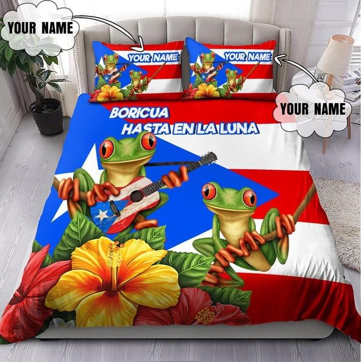 Personalized Frog Guitar Bedding Set