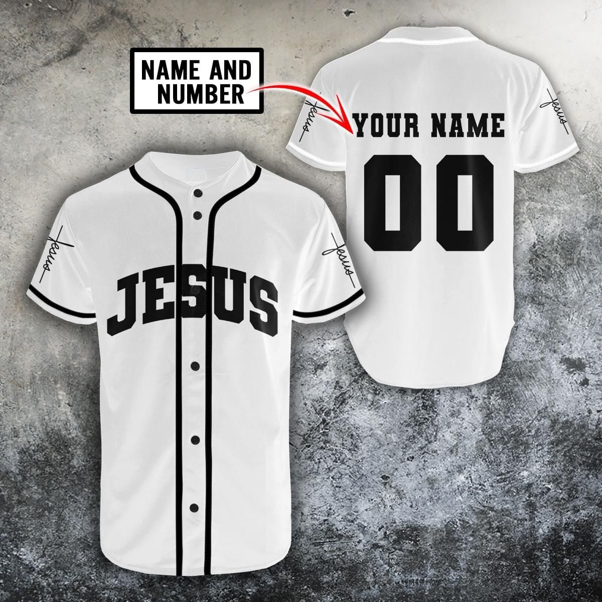 Personalized Christian Jesus Baseball Jersey Shirt PANBJE0005