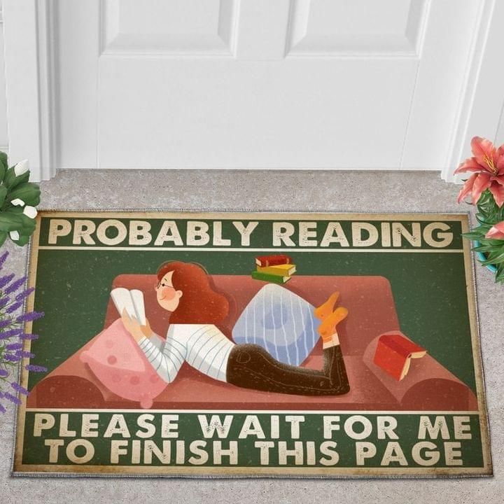 Probably Reading Please Wait For Me To Finish This Page Door Mat PAN