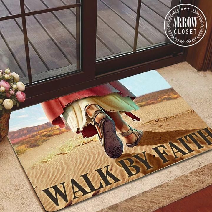 Walk By Faith In Desert Christian Door Mat
