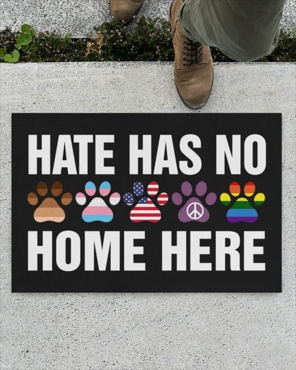 Equality LGBT Door Mat Hate Has No Home Here PANDM0019