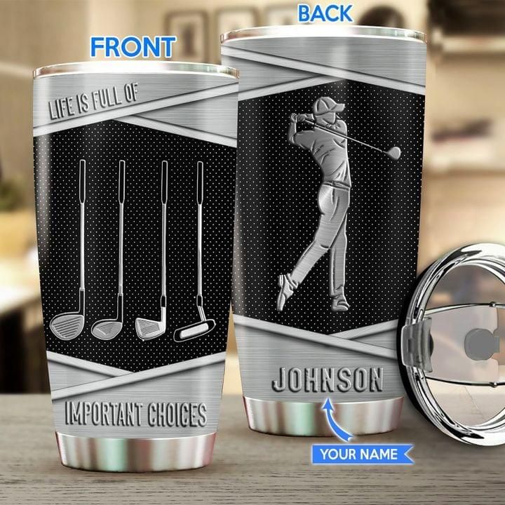 Personalized Golf Tumbler Important Choices PANTBL0031