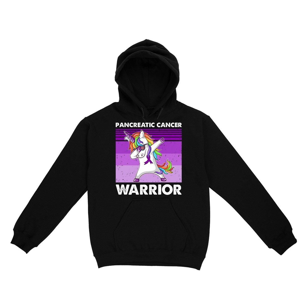 Pancreatic Cancer Awareness Warrior Unbreakable Retro 02 EZ01 Hoodie
