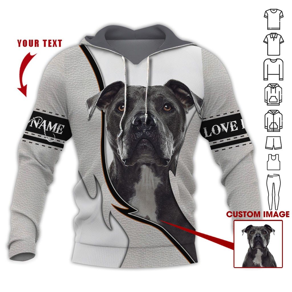Personalized Dog White 3D Hoodie PAN