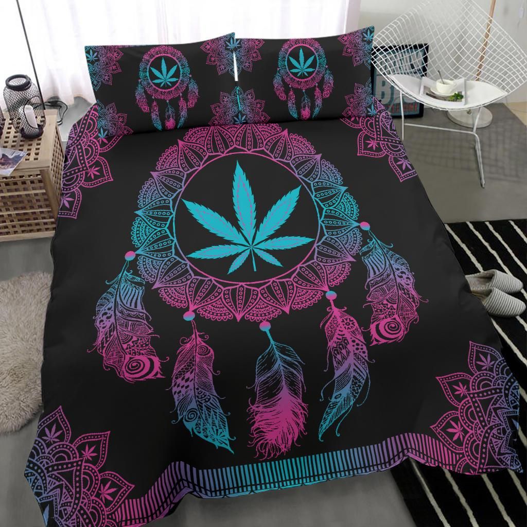 Cannabis Dreamcatcher Mandala Bedding Set