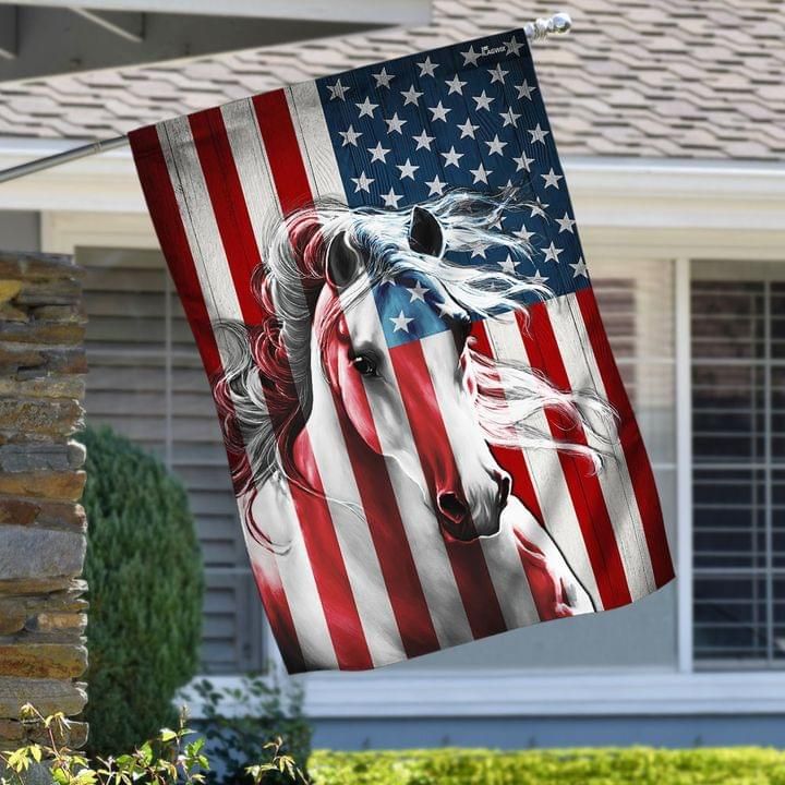 Horse Full Printing American Flag PANFLAG0032