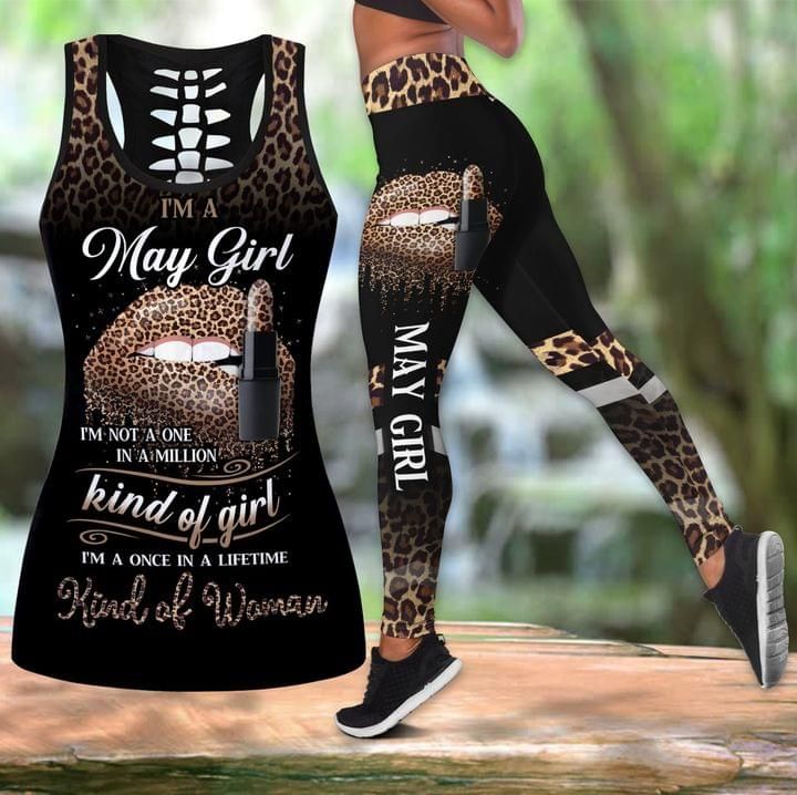 Personalized Lipstick Girl Tank Top & Leggings I'm A Once In A Lifetime Kind Of Woman PAN3DSET0194