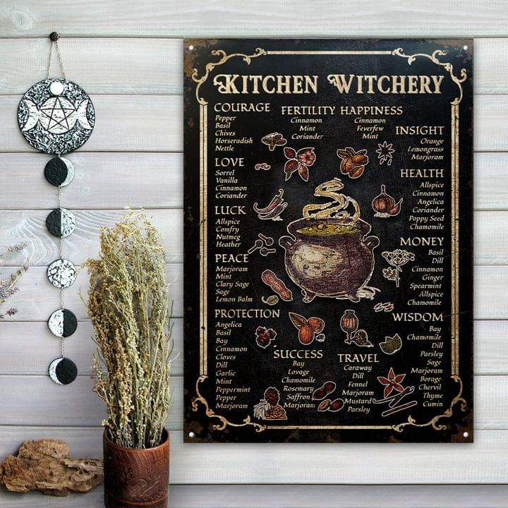 Witch Metal Sign Kitchen Witchery