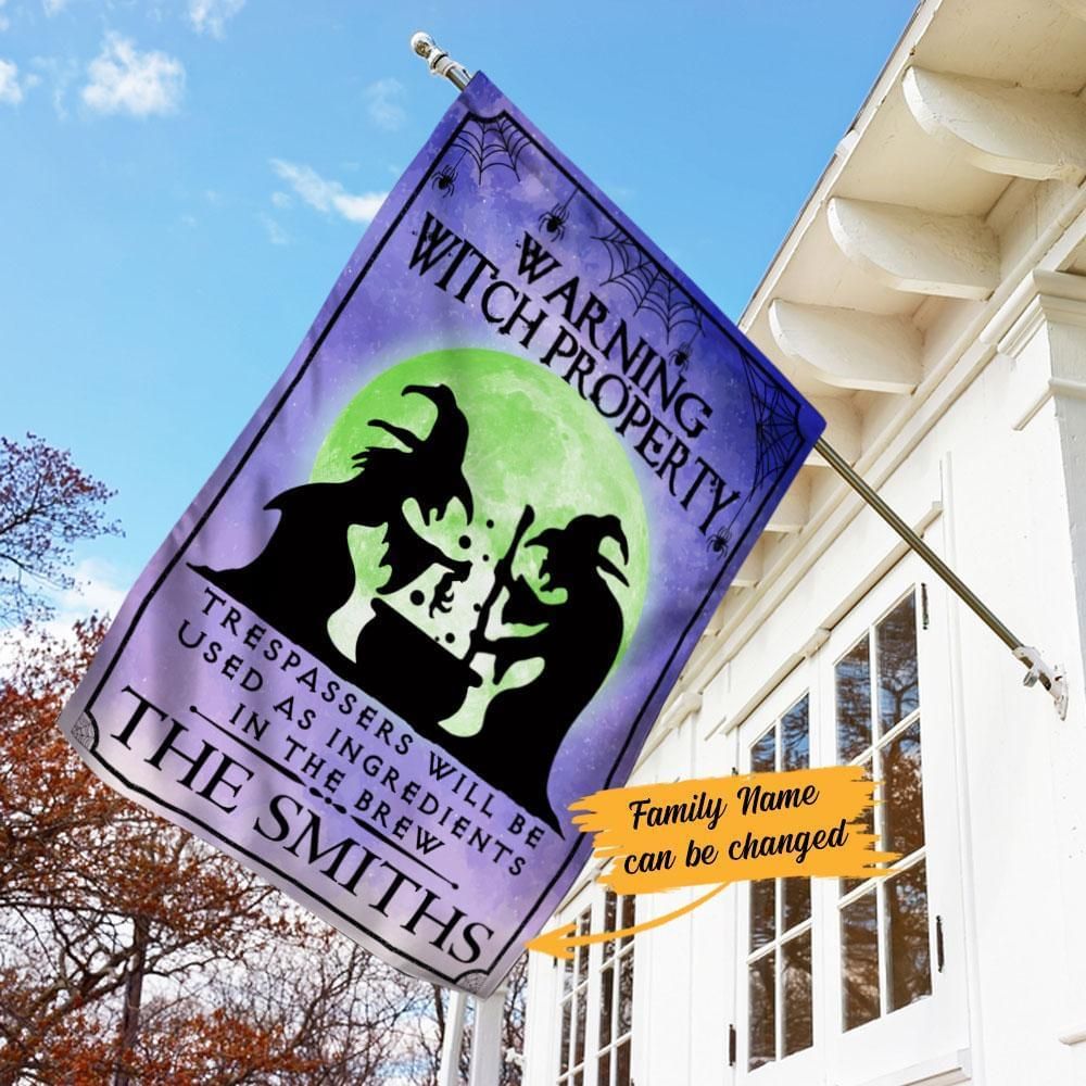 Personalized Witch House Falg Warning Witch Property