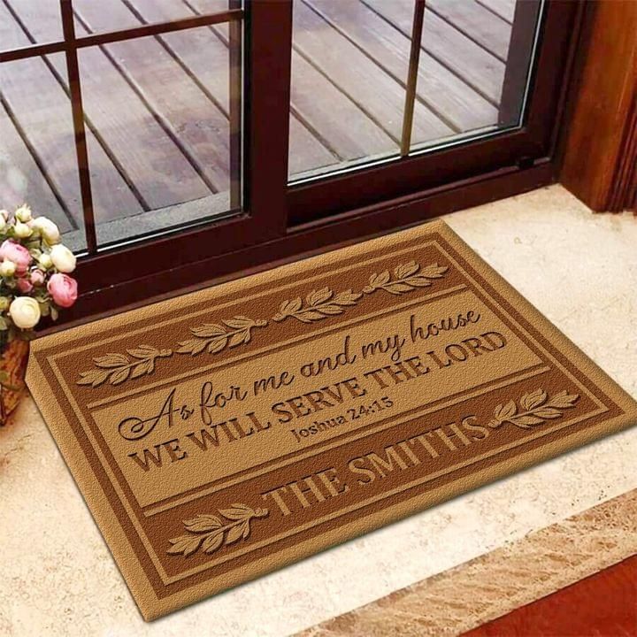 Personalized Bless The House Jesus Christian Door Mat
