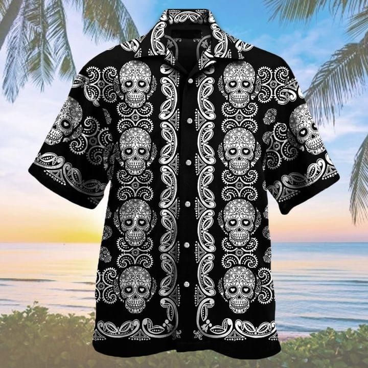 Skull Pattern Hawaiian Aloha Shirts
