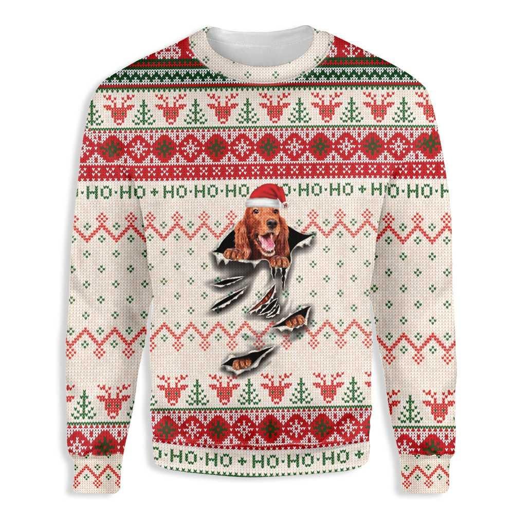 Ugly Christmas Irish Setter Scratch EZ12 1510 All Over Print Sweatshirt