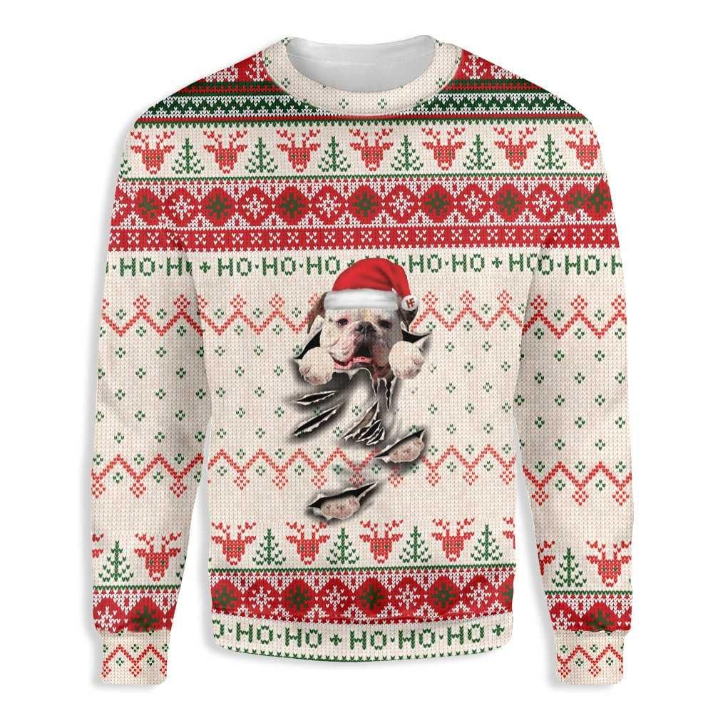 Ugly Christmas American Bulldog Scratch EZ12 1510 All Over Print Sweatshirt