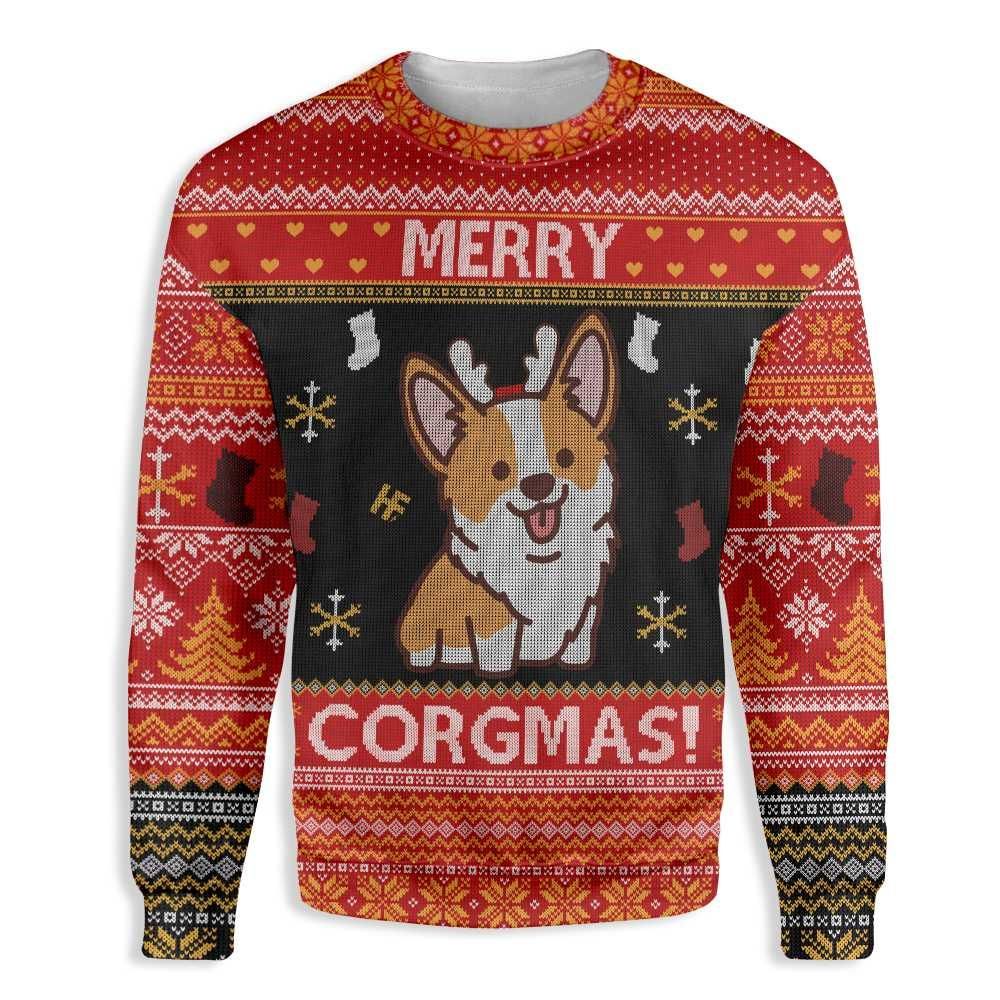 Merry Corgmas EZ05 1310 All Over Print Sweatshirt
