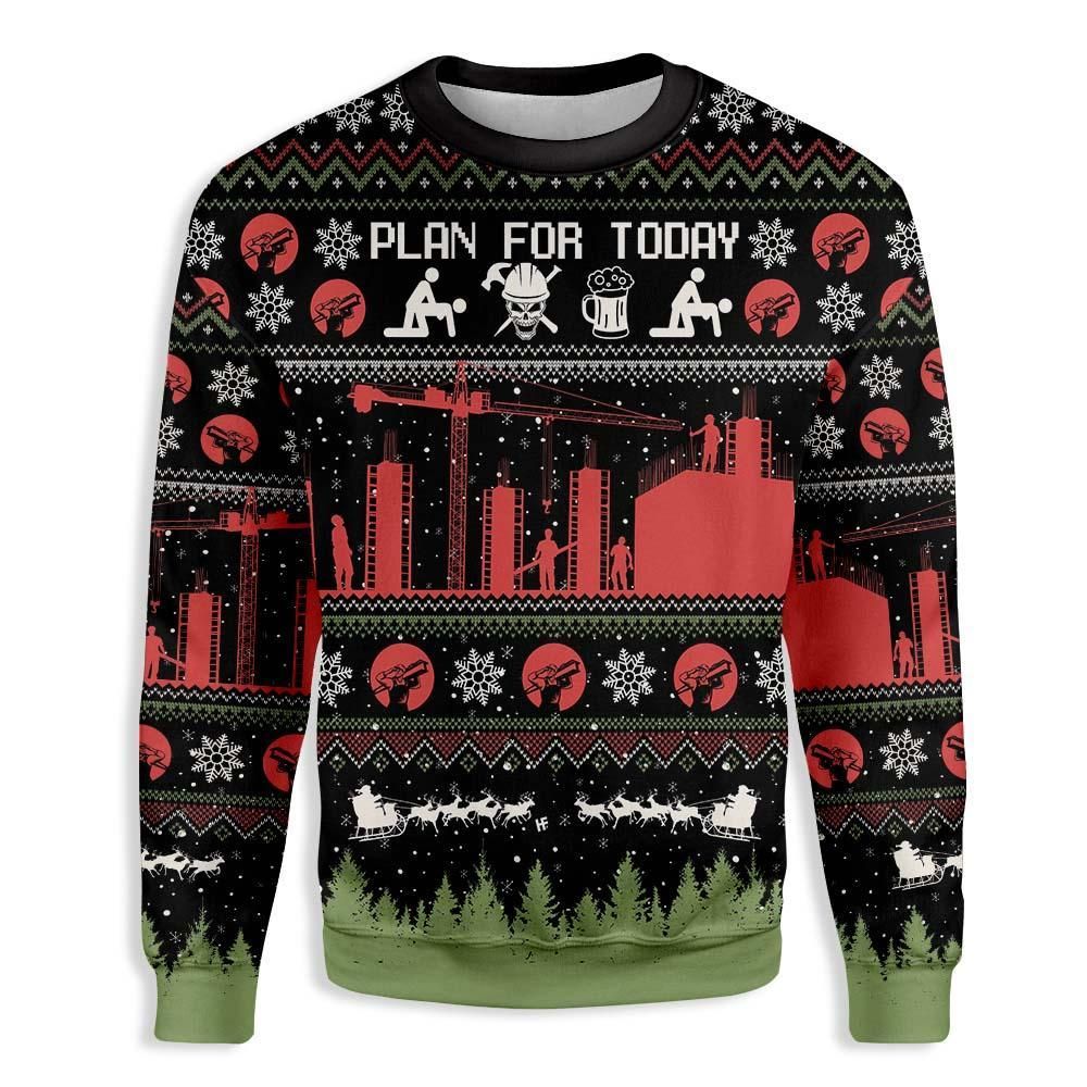 Christian Construction Worker Christmas EZ16 0210 All Over Print Sweatshirt