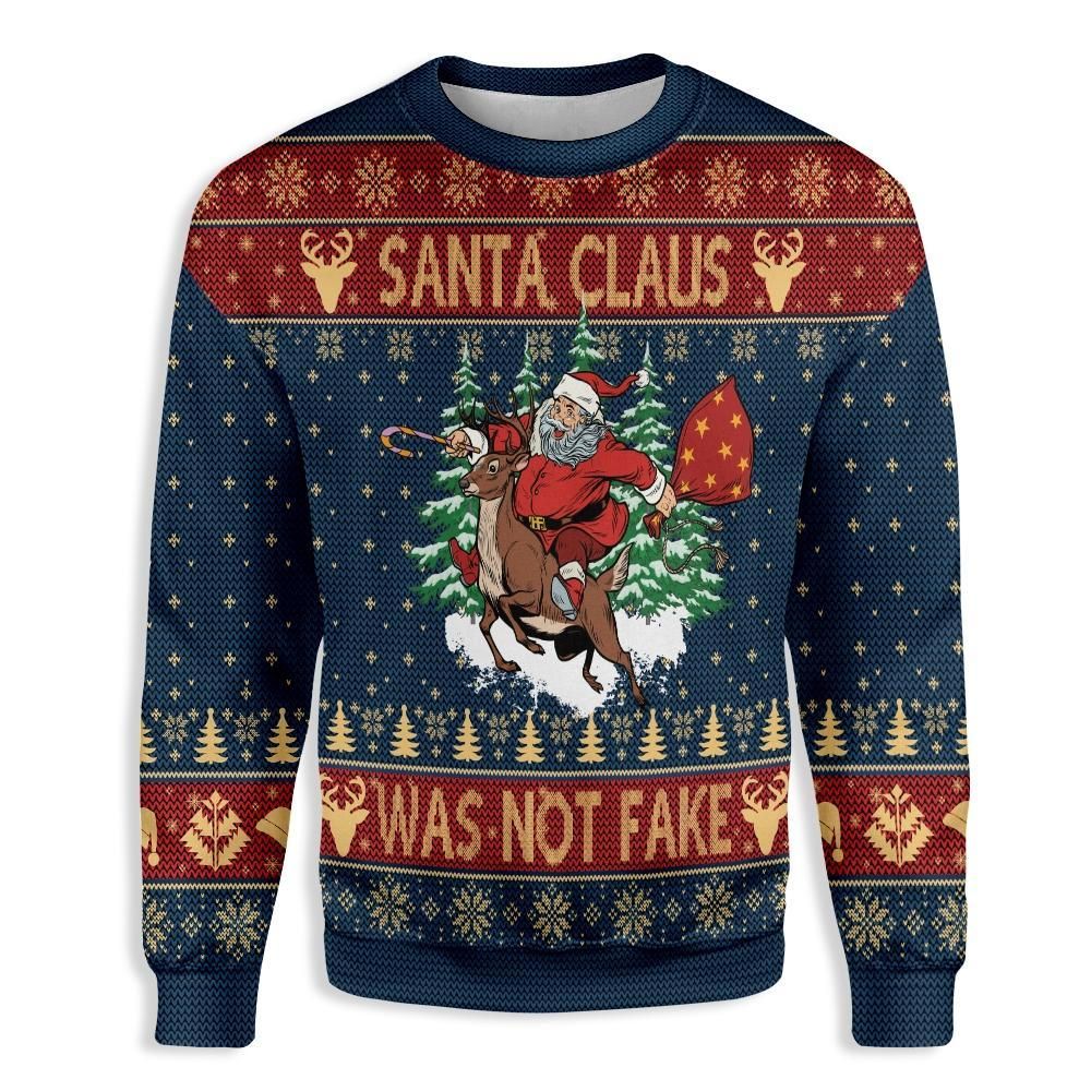 Santa Claus Was Not Fake EZ24 1010 All Over Print Sweatshirt
