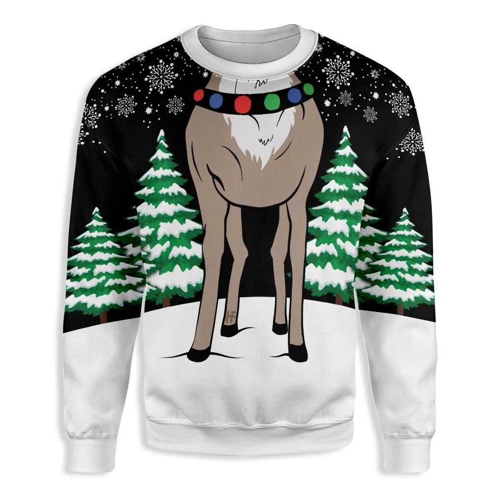 Christmas Reindeer Digital EZ16 1610 All Over Print Sweatshirt