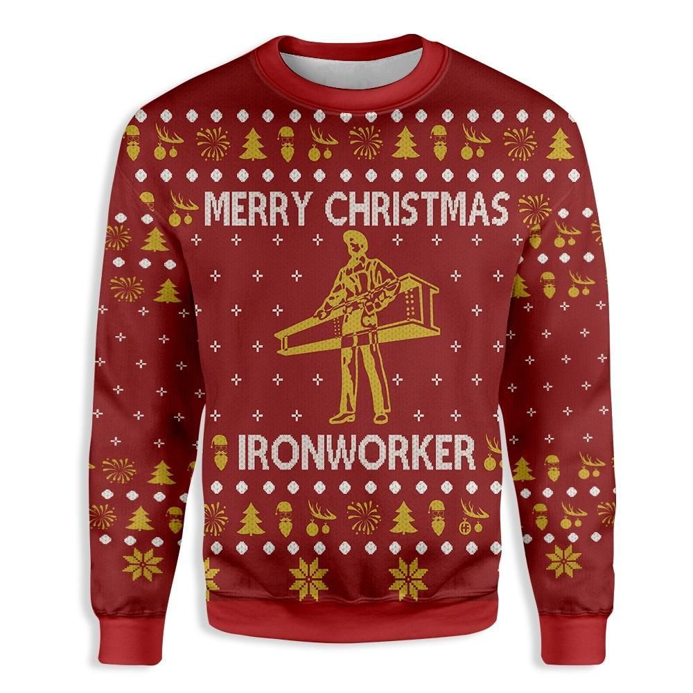 Ironworker Merry Christmas Sweatshirt EZ15 0910 All Over Print Sweatshirt PAN3SS0027