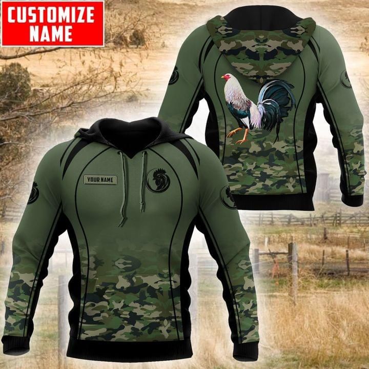 Personalized Rooster Soldier 3D Hoodie