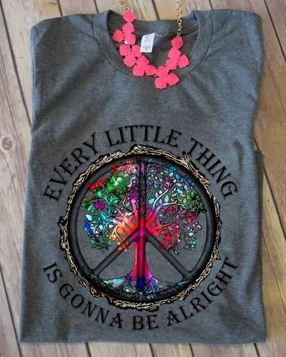 Hippie T-shirt Every Little Thing Is Gonna Be Alright PAN