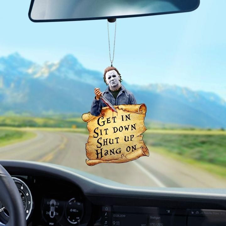 Michael Myers Halloween Car Ornament Get In Sit Down P303 PANORN0017