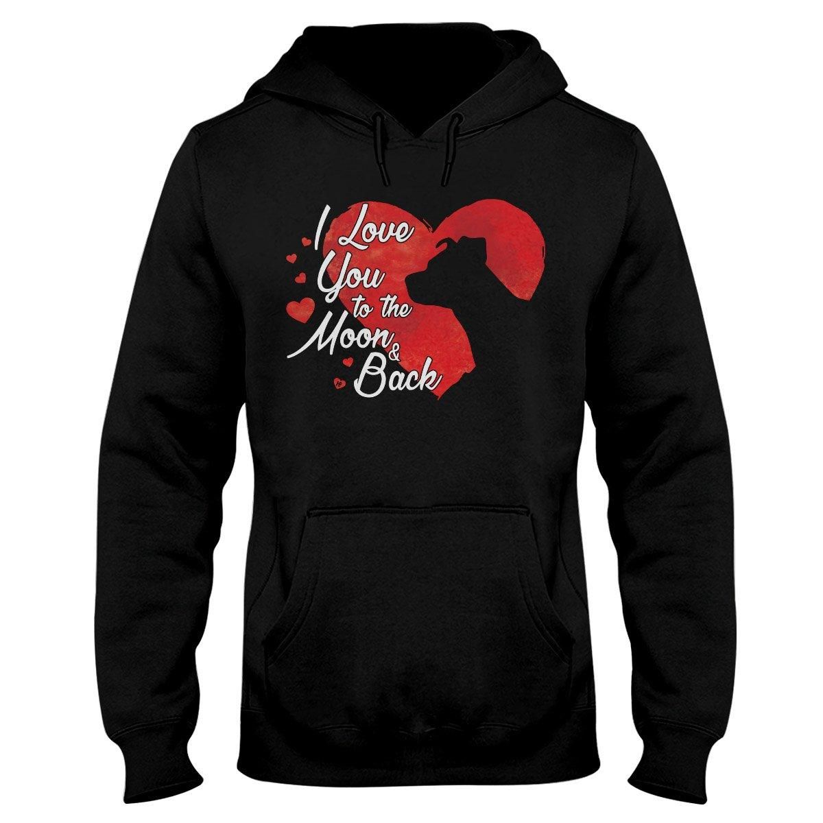 Pit Bull Heart I Love You To The Moon And Back Hoodie PAN2HD0047