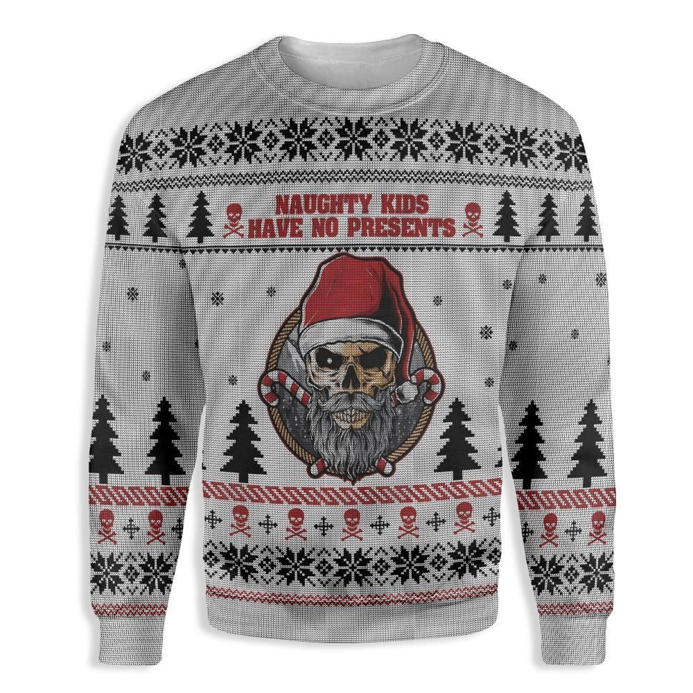 Naughty Kids Have No Present Christmas EZ24 1010 All Over Print Sweatshirt