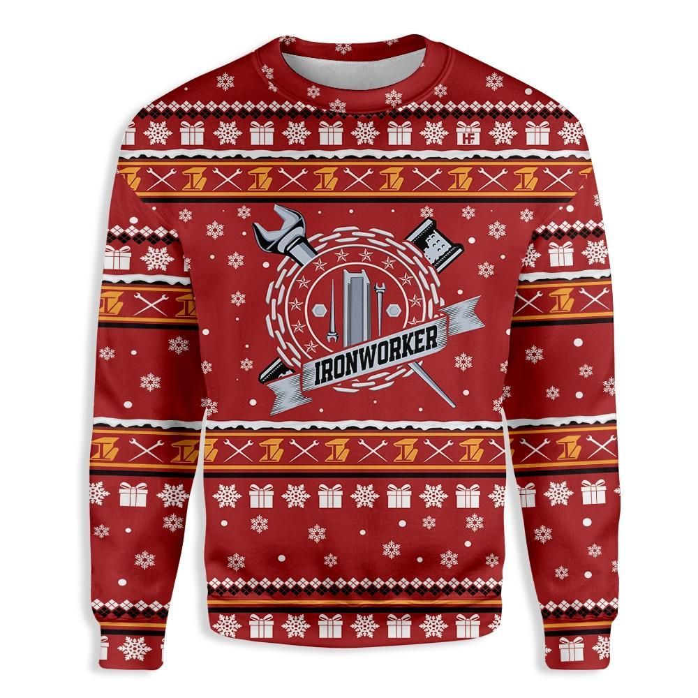Ironworker Merry Christmas V6 EZ15 0710 All Over Print Sweatshirt