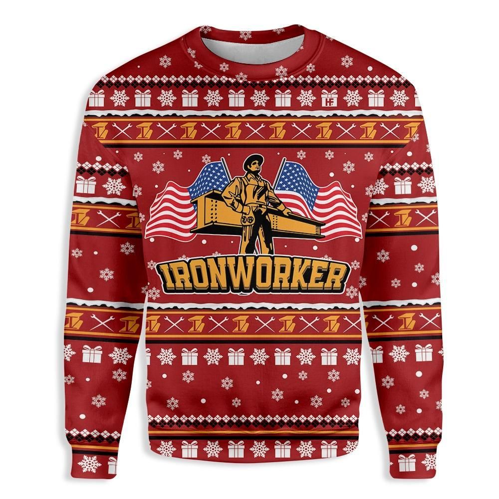 Ironworker Merry Christmas V4 EZ15 0710 All Over Print Sweatshirt