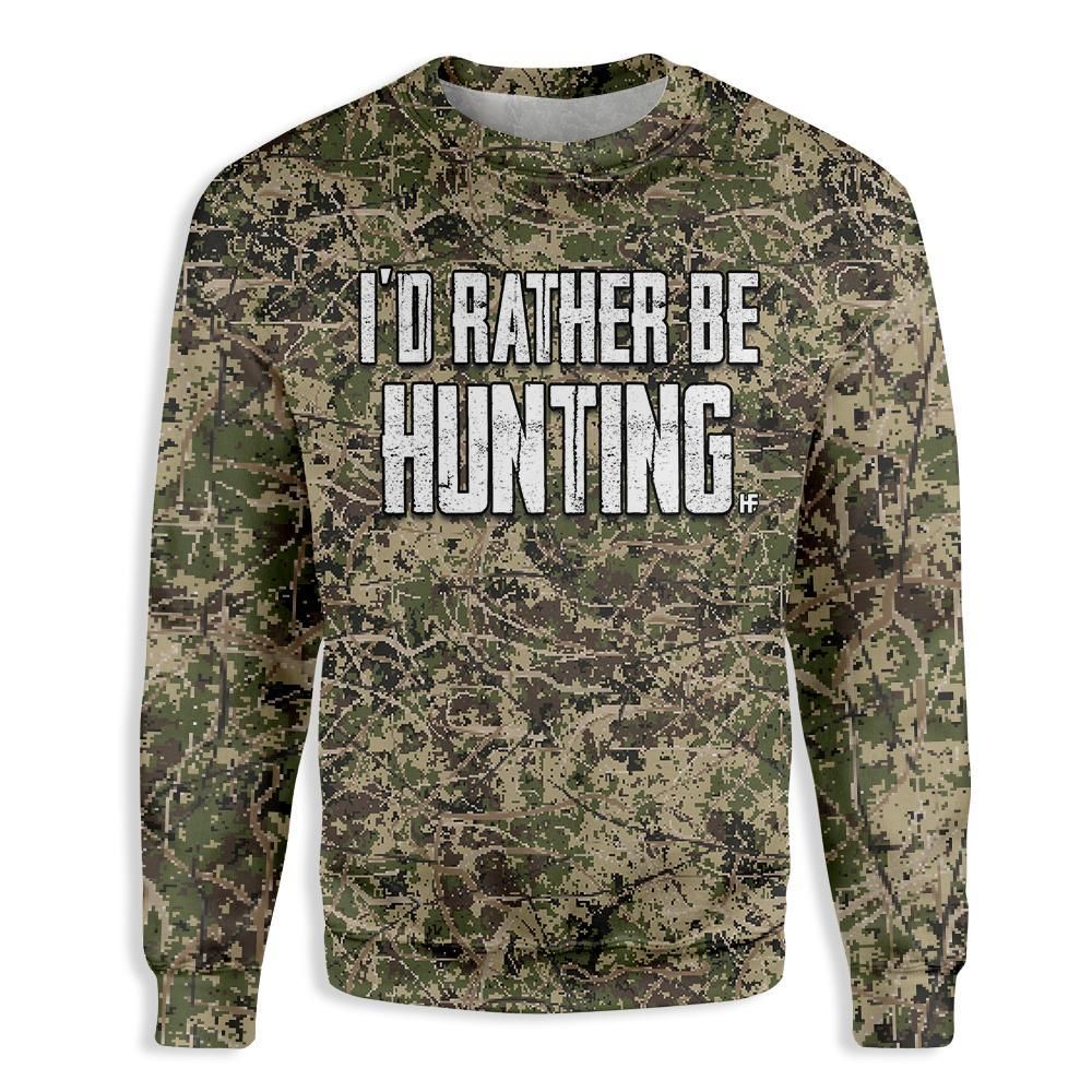 I'd Rather Be Hunting EZ26 0510 All Over Print Sweatshirt