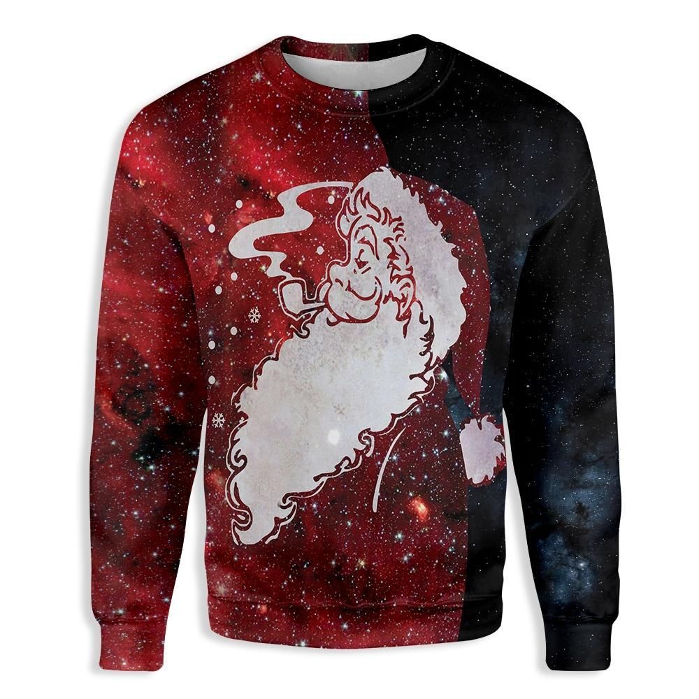 Santa Galaxy Texture Christmas EZ24 3010 All Over Print Sweatshirt