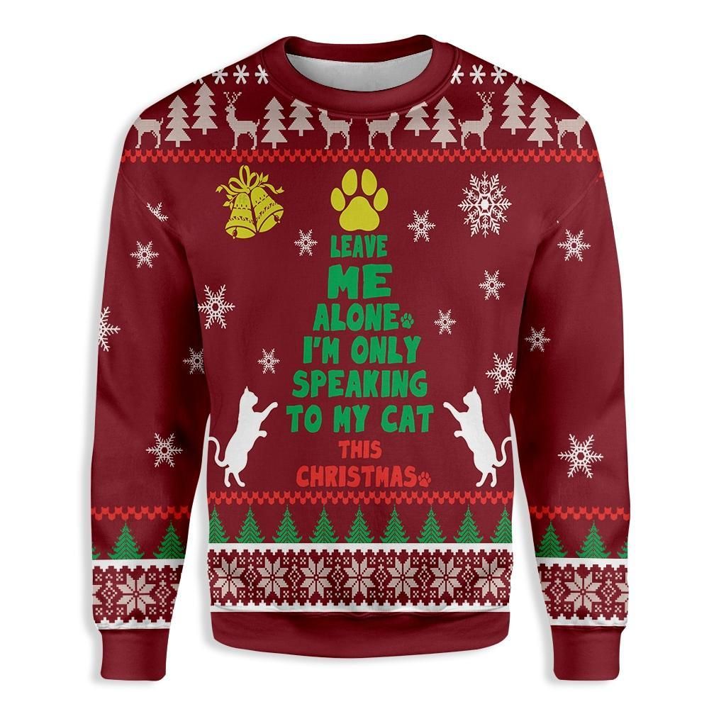 Cat The Christmas Tree EZ25 1010 All Over Print Sweatshirt