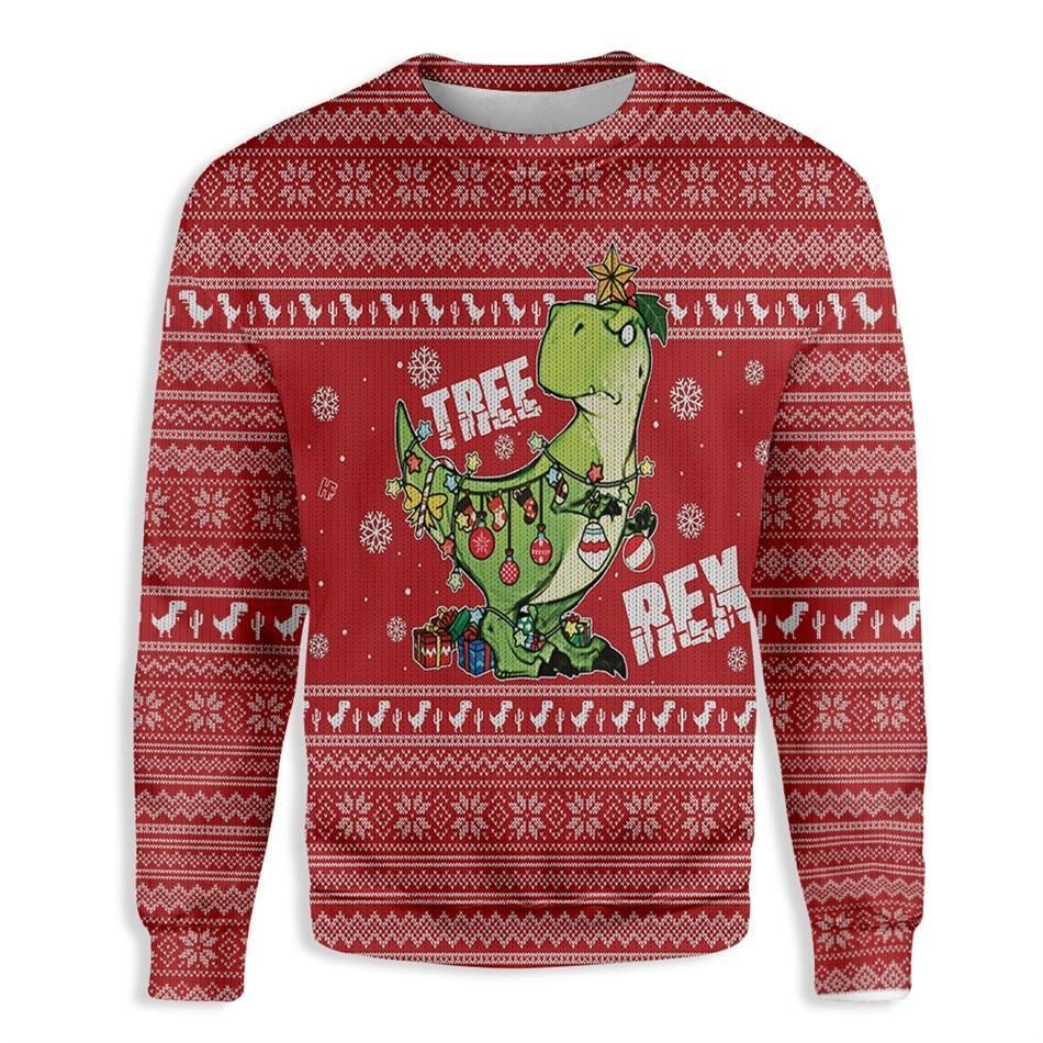Tree Rex Christmas EZ20 0910 All Over Print Sweatshirt