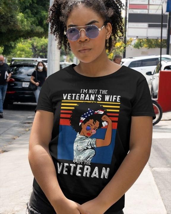 African-American Women Veteran T-shirt I'm The Veteran