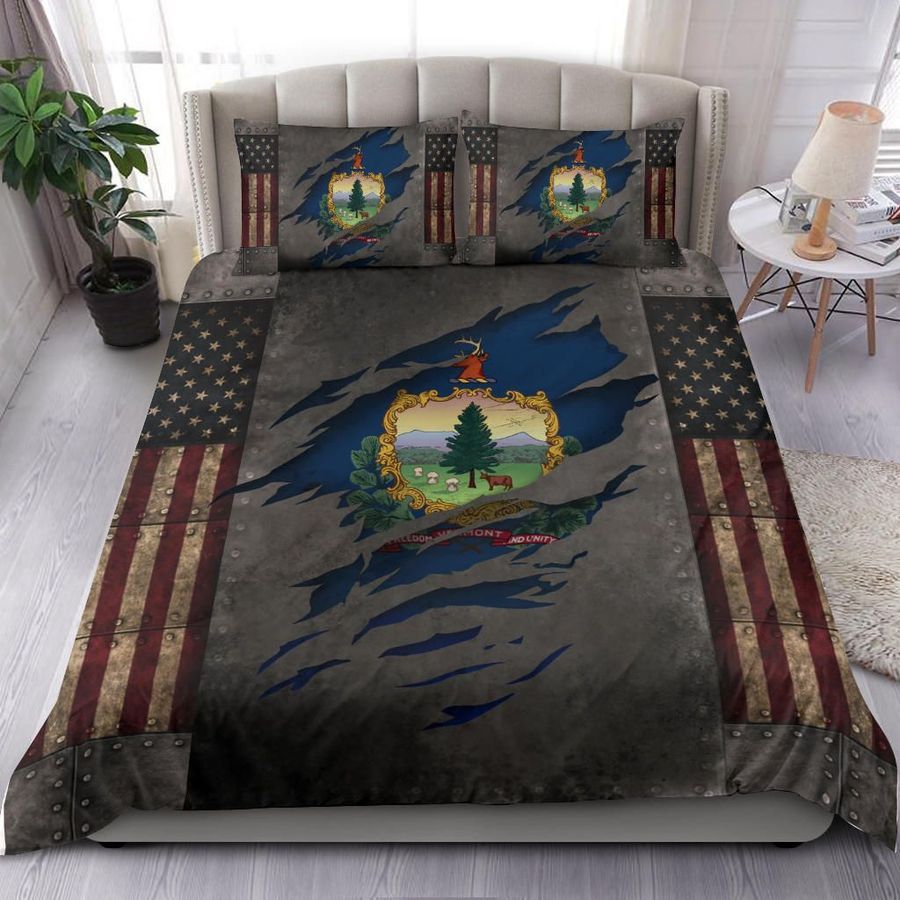 Vermont American Flag Bedding Set