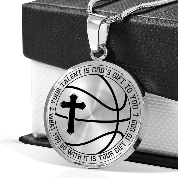 Basketball Christian Necklace Your Talent Is God Gift To You PANNECKLACE0015