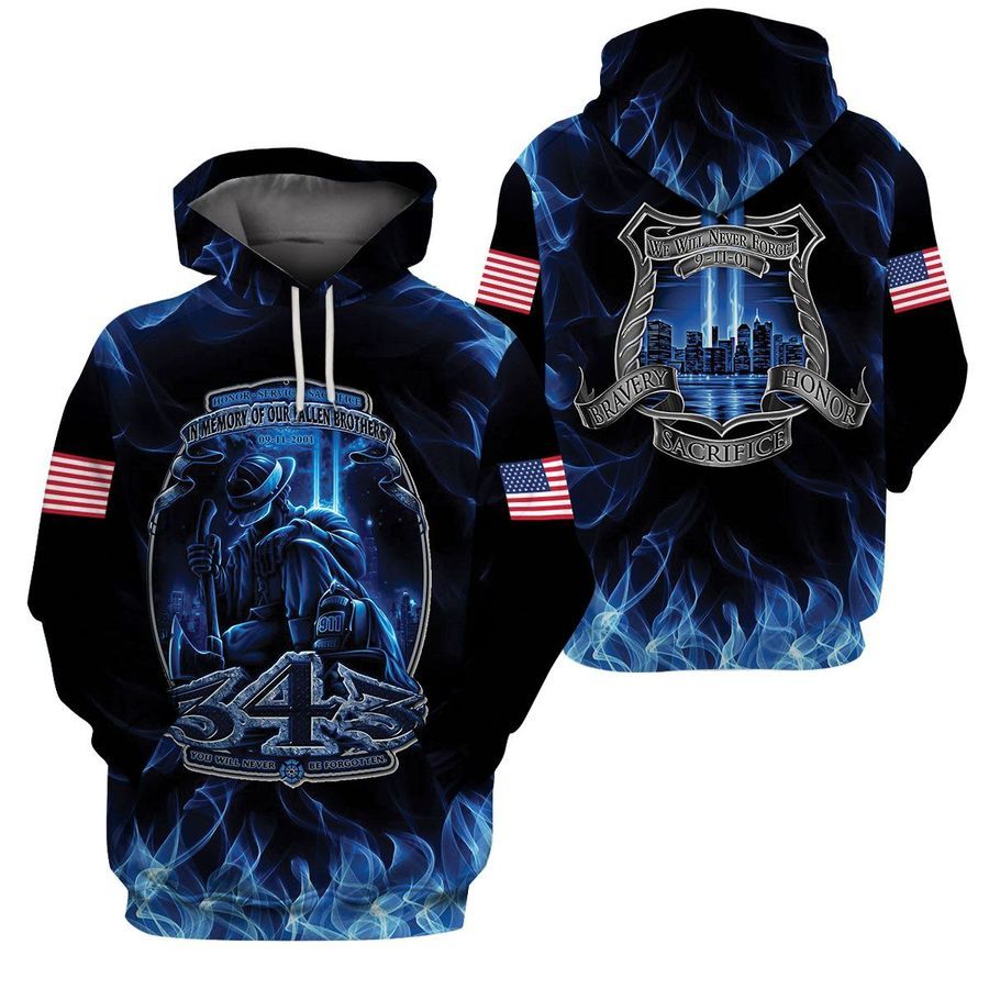 American Warrior 3D Hoodie Memory Of Our Brothers