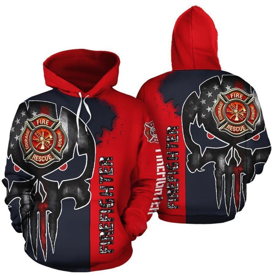 Firefighter 3D Hoodie Rescure Honor Fire