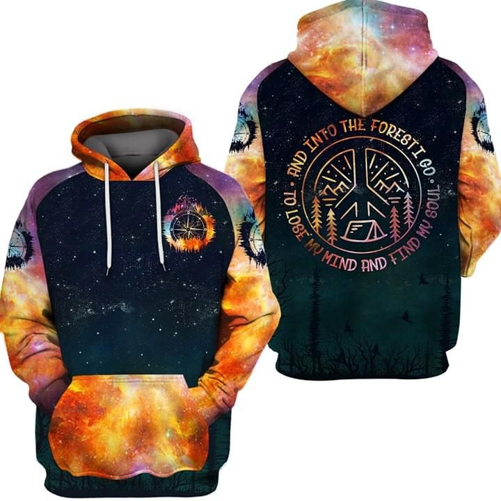 Camping Hippie 3D Hoodie And Into The Forest I Go
