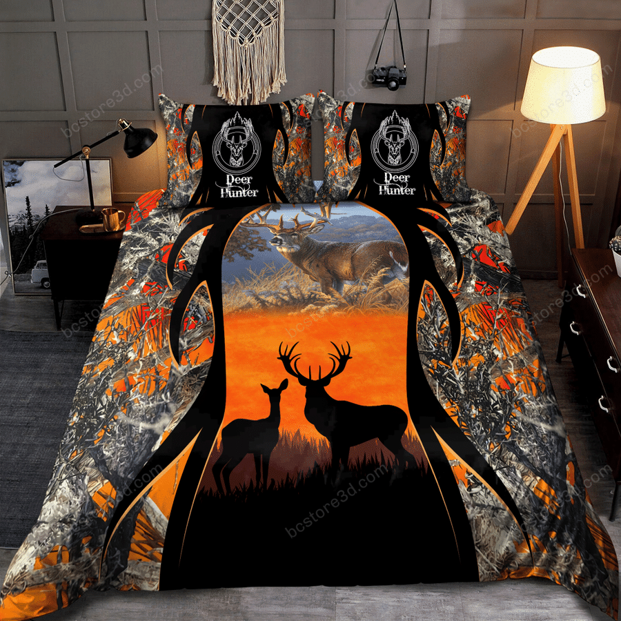 Gift For Couple Hunting Buck And Doe Bedding Set
