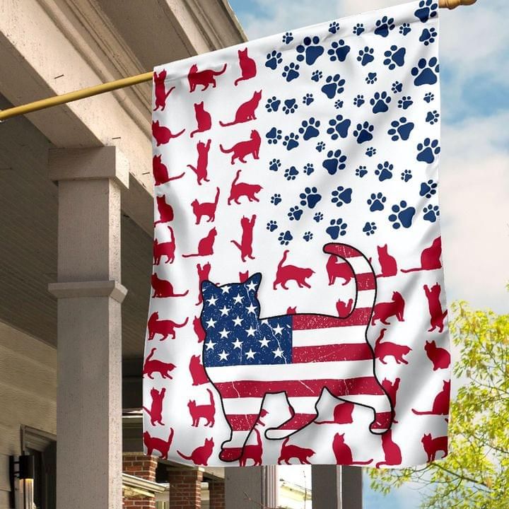 Cat Paw American House Flag