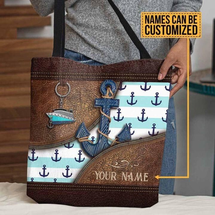 Personalized Ocean Anchor Tote Bag