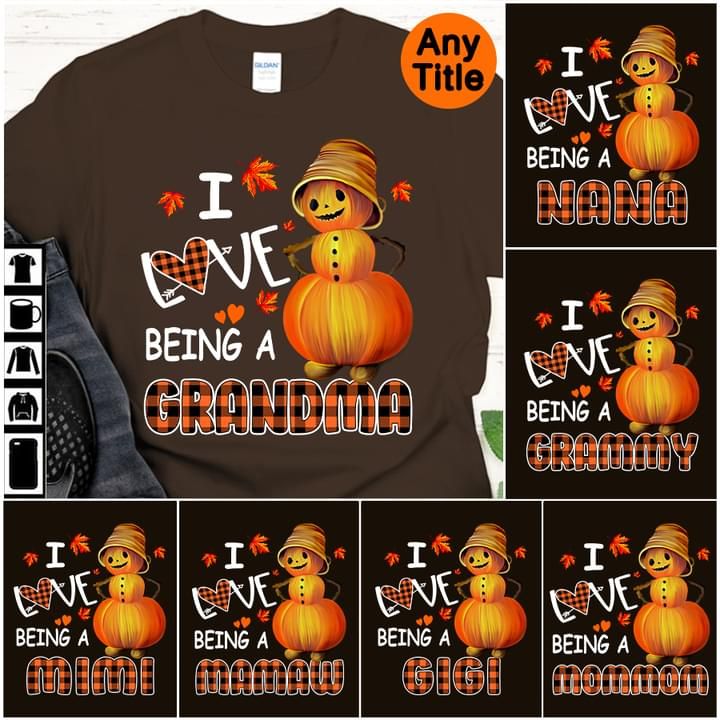 Personalized Gift Pumpkin Halloween T-shirt I Love Being PAN2TS0229