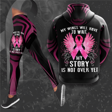 Breast Cancer Hoodie And Leggings My Wings Will Have To Wait PAN3DSET0096