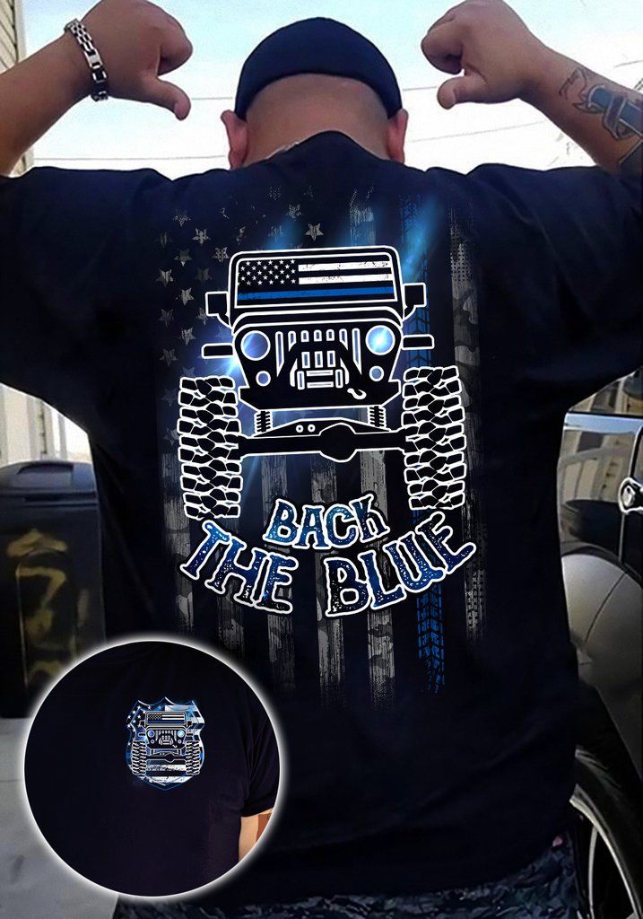 Police T-shirt Back The Blue