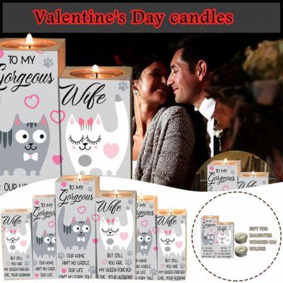Valentine Gift For Wife From Husband Lovely Cat Candle Holder