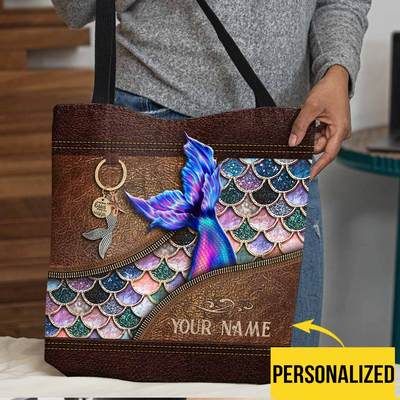 Personalized Mermaid Tote Bag