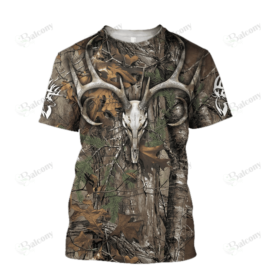 Hunter Deer In The Forest 3D T-shirt